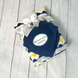 Brand New! Baby blanket with fox plush security blanket